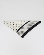 FLOYD Satengskjerf Hollyn - Offwhite/ Black