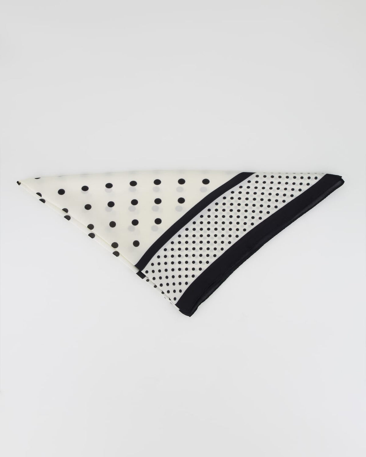 FLOYD Satengskjerf Hollyn - Offwhite/ Black