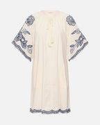 PART TWO Kjole Breanna - Whisper White/ Blue emb