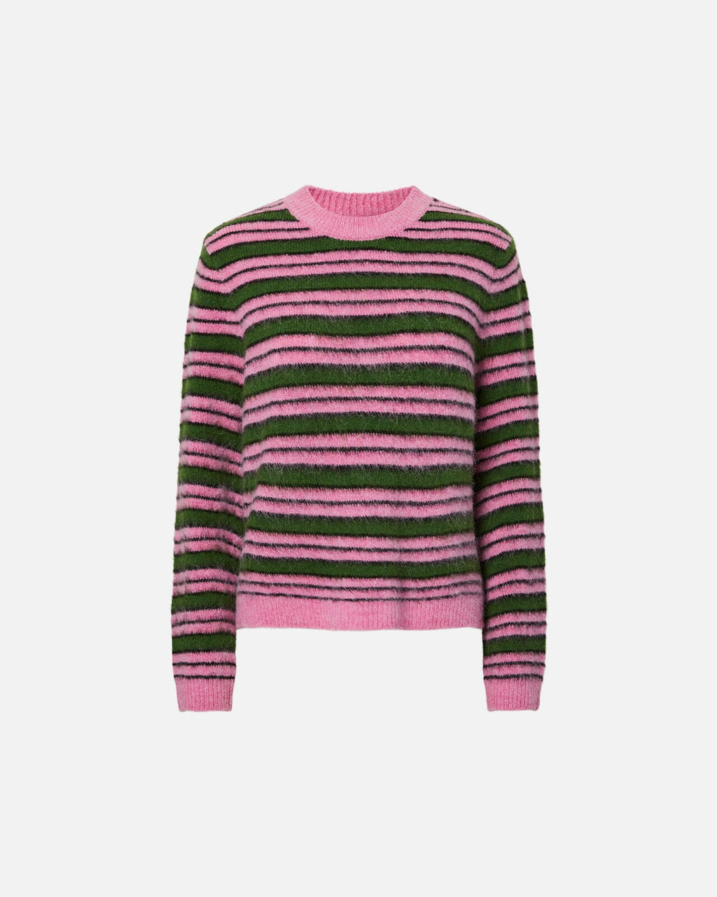 FLOYD Strikkegenser Jada LS O-neck Knit - Fruit Dove/ Mint green