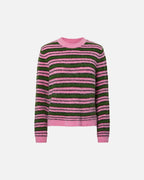 FLOYD Strikkegenser Jada LS O-neck Knit - Fruit Dove/ Mint green