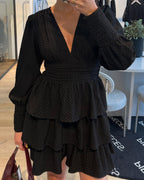PIECES Kjole Monika LS - Black