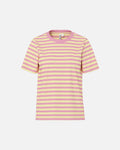 PIECES T-skjorte Ria SS Tee Multicolor Stripes - French Vanilla/ Sea Pink