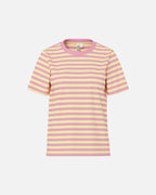 PIECES T-skjorte Ria SS Tee Multicolor Stripes - French Vanilla/ Sea Pink