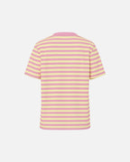 PIECES T-skjorte Ria SS Tee Multicolor Stripes - French Vanilla/ Sea Pink