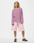 PIECES Topp Sadie LS Top - Roseate Spoonbill/ Raspberry Radiance