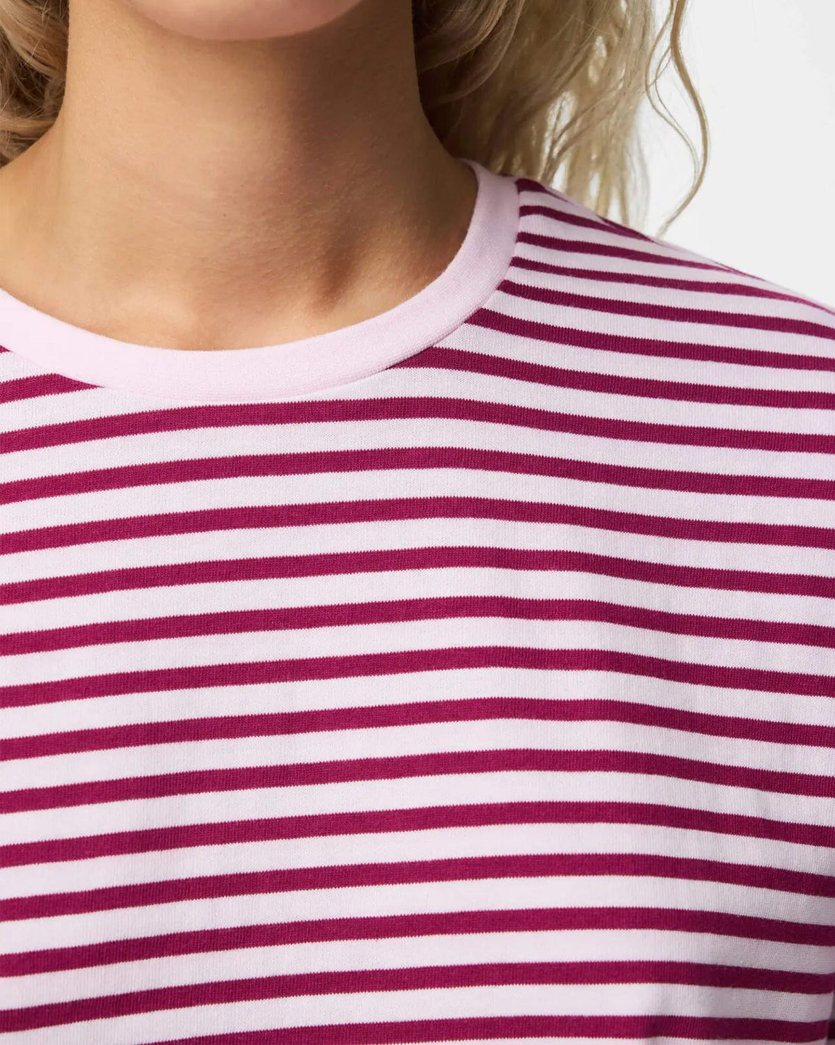 PIECES Topp Sadie LS Top - Roseate Spoonbill/ Raspberry Radiance