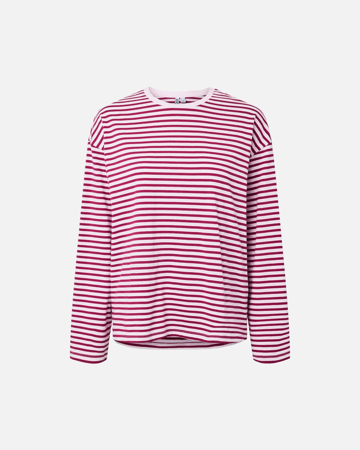 PIECES Topp Sadie LS Top - Roseate Spoonbill/ Raspberry Radiance
