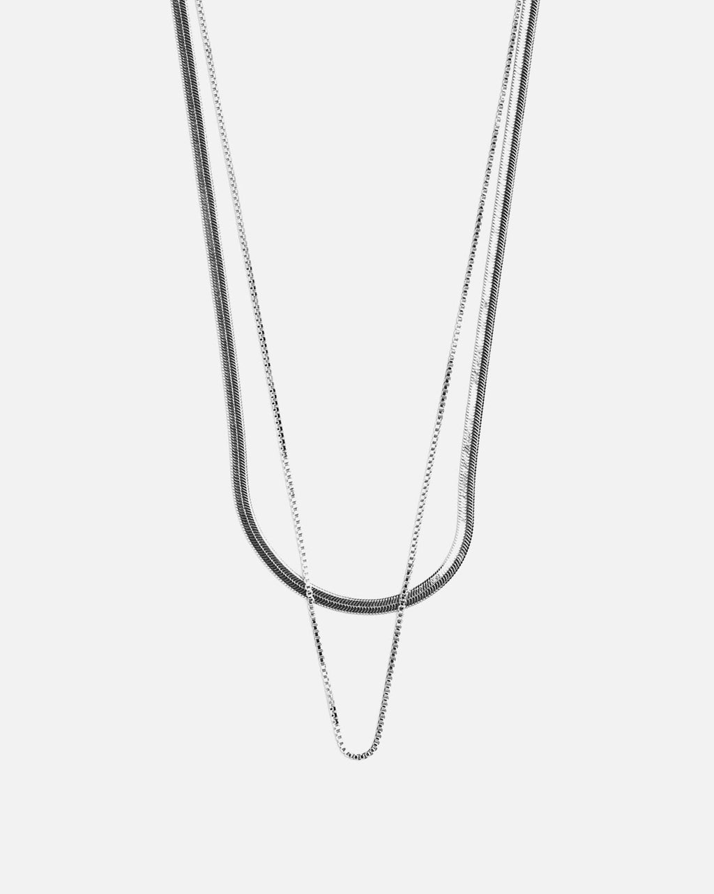 PIECES Kjede Bina 2-pack - Silver