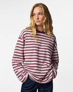 PIECES Topp Sadie LS - Tawny Port/ Roseate Spoonbill