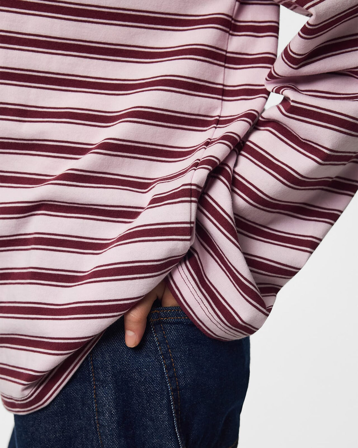 PIECES Topp Sadie LS - Tawny Port/ Roseate Spoonbill