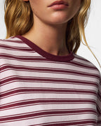 PIECES Topp Sadie LS - Tawny Port/ Roseate Spoonbill