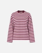 PIECES Topp Sadie LS - Tawny Port/ Roseate Spoonbill