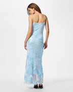 PIECES Maxikjole Eva SL Ankle - Cashmere Blue