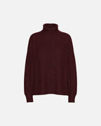 PIECES Strikkegenser Malou LS Rollneck Knit - Tawny Port/ Melange