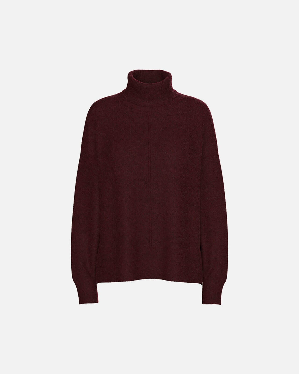 PIECES Strikkegenser Malou LS Rollneck Knit - Tawny Port/ Melange