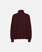 PIECES Strikkegenser Malou LS Rollneck Knit - Tawny Port/ Melange