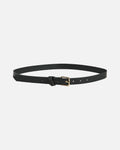 PIECES Skinnbelte Lisa Leather Jeans Belt - Black/ Gold