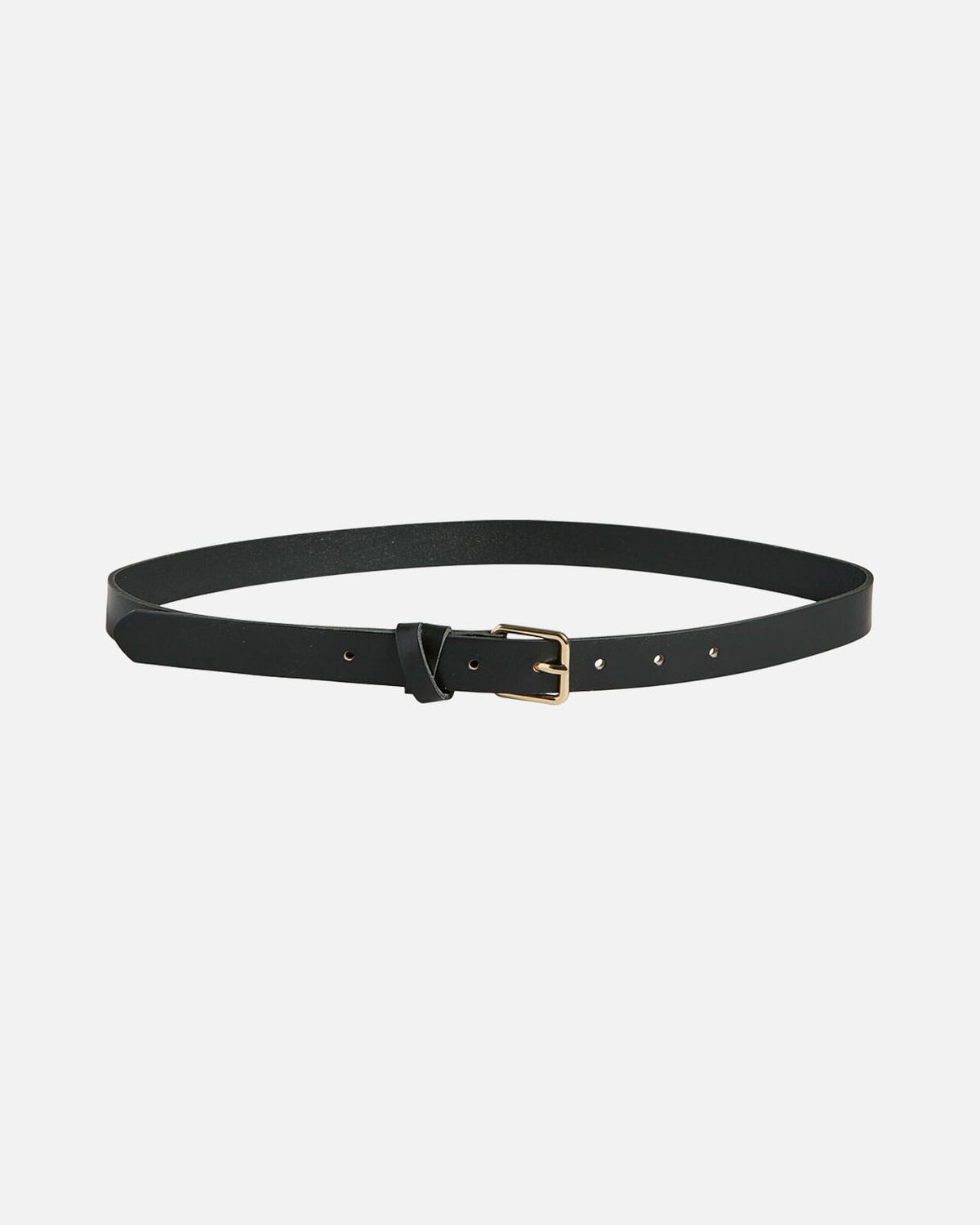 PIECES Skinnbelte Lisa Leather Jeans Belt - Black/ Gold