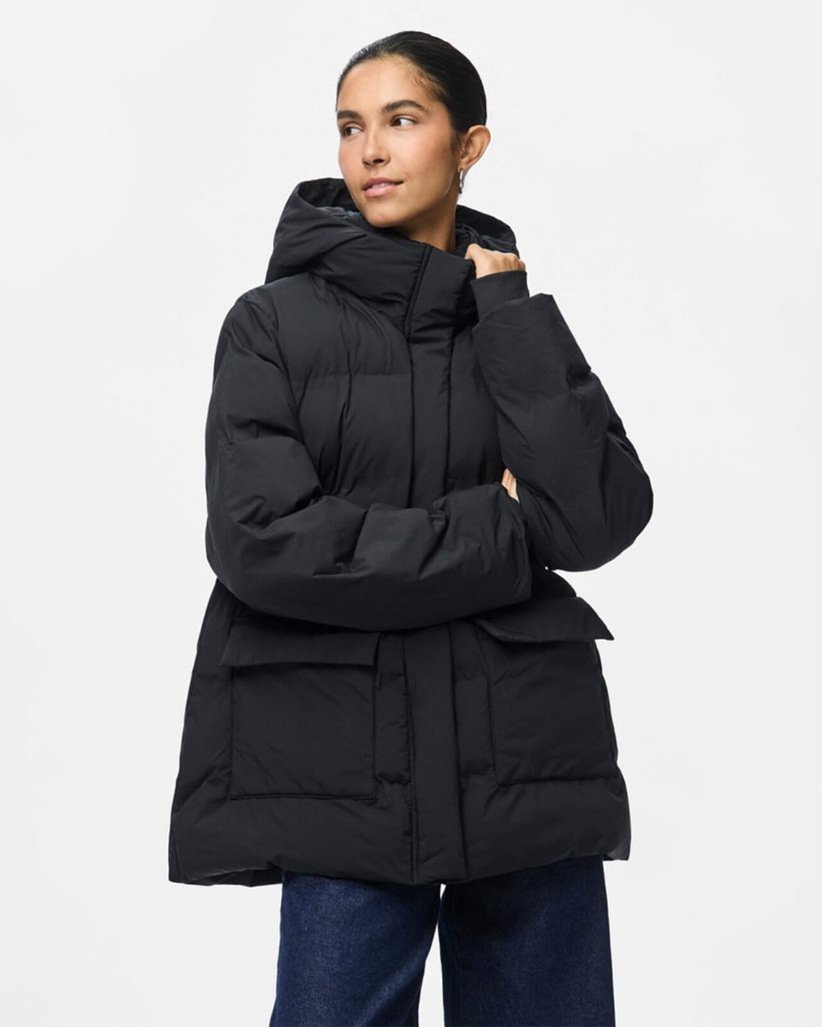 PIECES Boblejakke Norma Puffer Jacket - Black