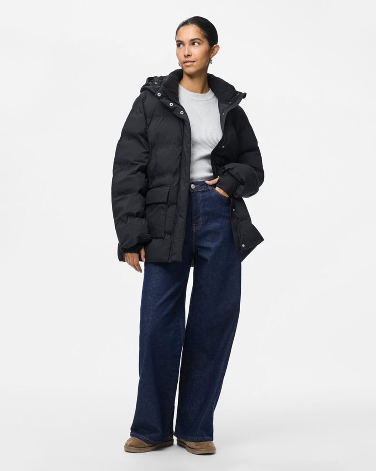 PIECES Boblejakke Norma Puffer Jacket - Black
