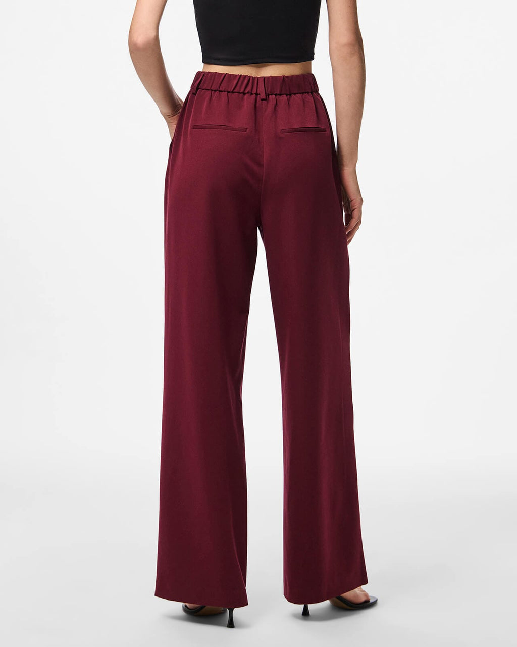PIECES Dressbukse Kamil HW Wide - Tawny Port