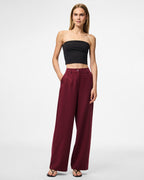PIECES Dressbukse Kamil HW Wide - Tawny Port