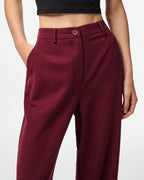 PIECES Dressbukse Kamil HW Wide - Tawny Port
