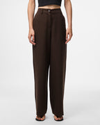 PIECES Dressbukse Kamil HW Wide - Hot Fudge