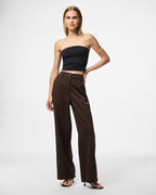 PIECES Dressbukse Kamil HW Wide - Hot Fudge