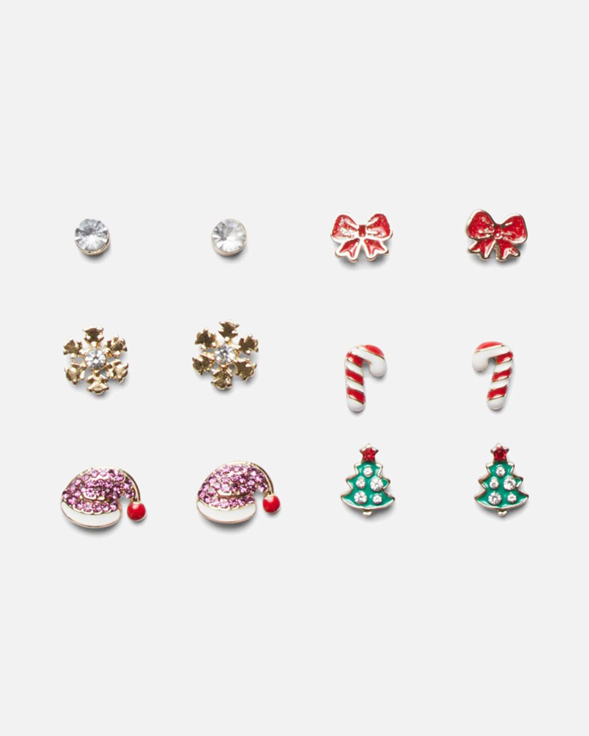 PIECES Øredobber Jina Earstuds 6pack Bundle - Gold Colour St2