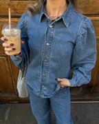 PIECES Denimskjorte Ritt - Light Blue Denim