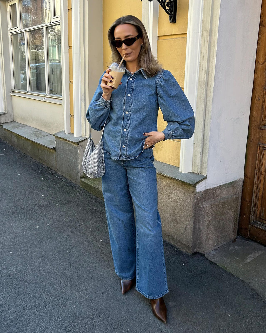 PIECES Denimskjorte Ritt - Light Blue Denim