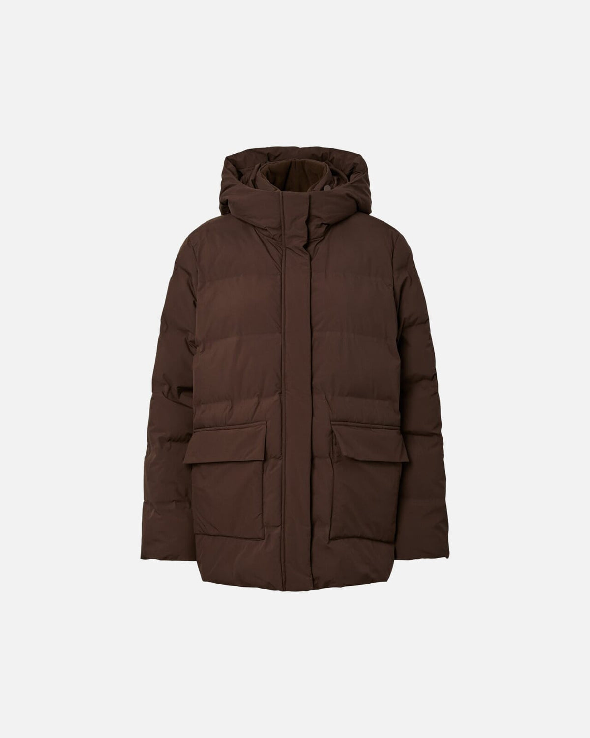 PIECES Boblejakke Norma Puffer Jacket - Hot Fudge
