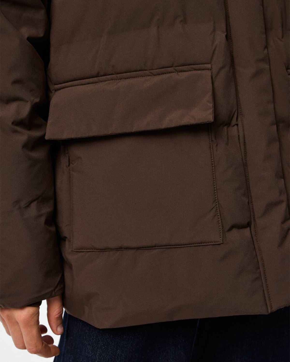 PIECES Boblejakke Norma Puffer Jacket - Hot Fudge