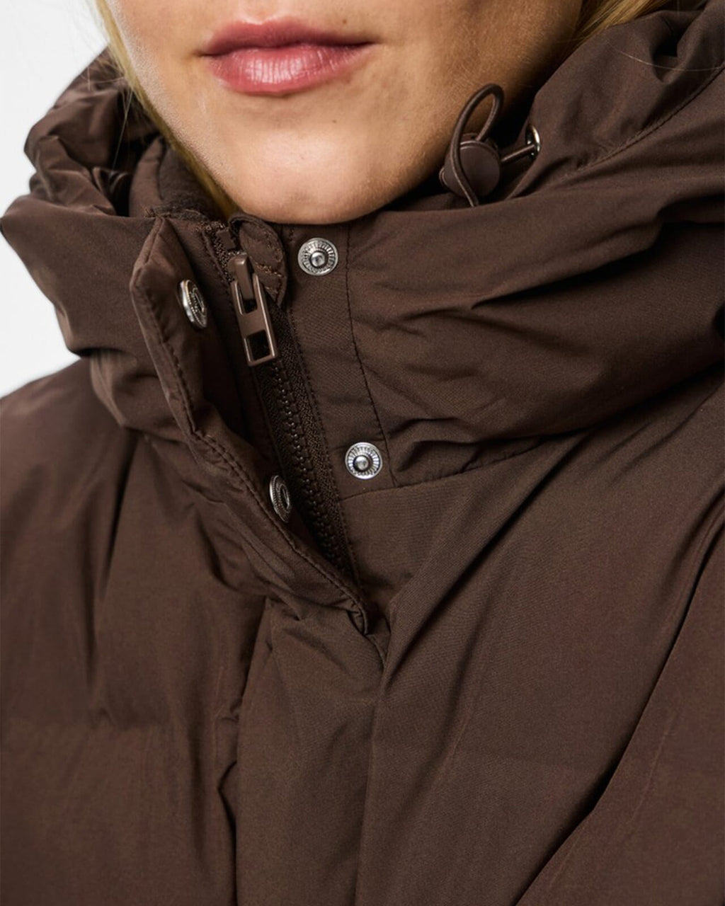 PIECES Boblejakke Norma Puffer Jacket - Hot Fudge