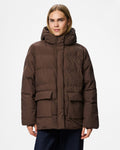 PIECES Boblejakke Norma Puffer Jacket - Hot Fudge