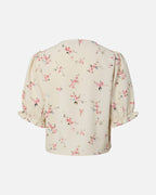 PIECES Topp Bosella 2/4 - Whitecap Gray/ Flower