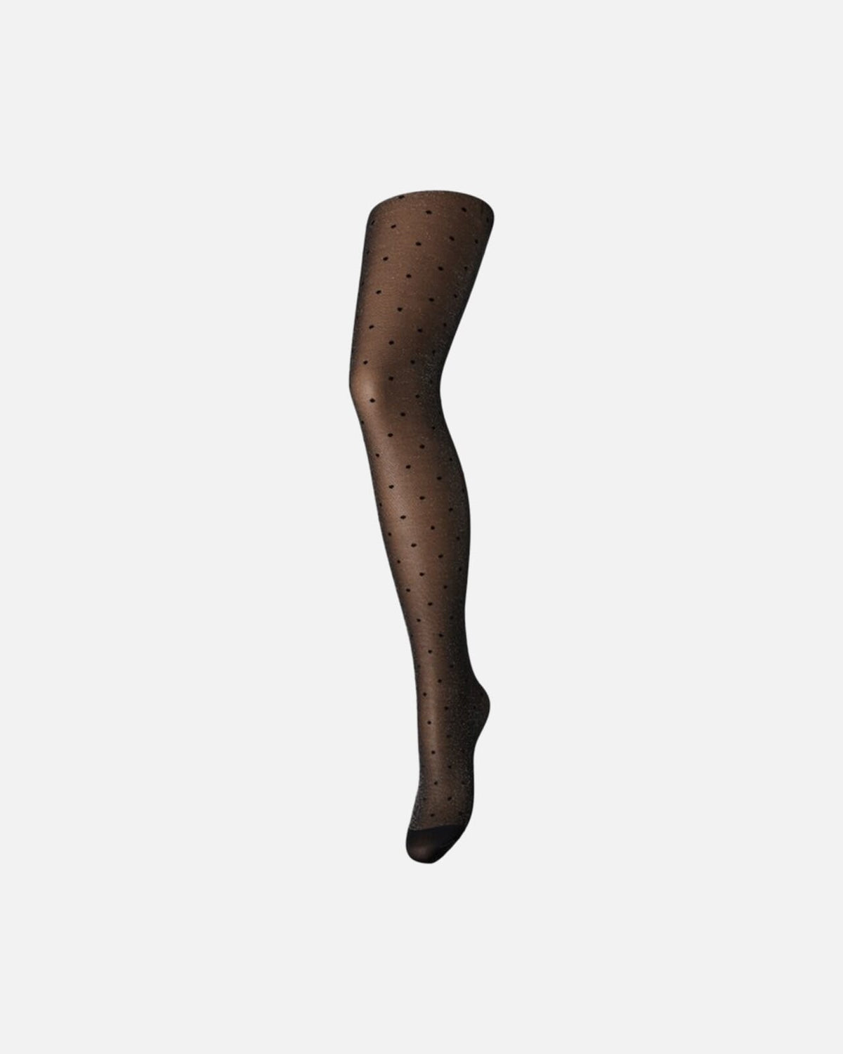 PIECES Strømpebukse Aya Tights - Black silver lurex