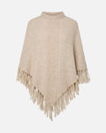 PIECES Poncho Avia Strikket Poncho - Silver Lining