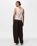 PIECES Paljettopp Kammy Tank - Cloud Dancer/ White Sequins