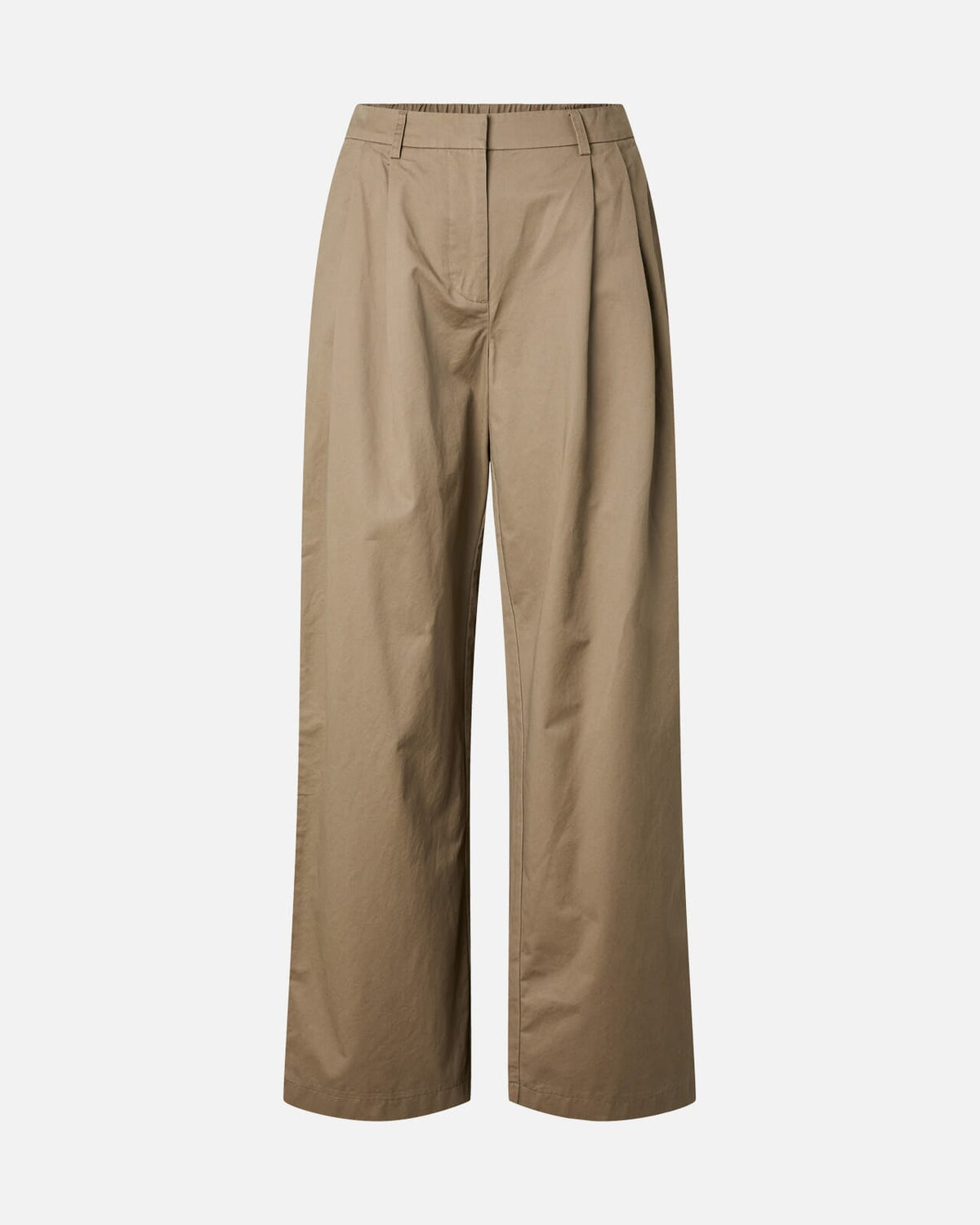 PIECES Bukse Pam HW Wide Leg - Greige