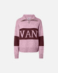 PIECES Strikkegenser Allie LS Half Zip - Roseate Spoonbill/ Tawny Port