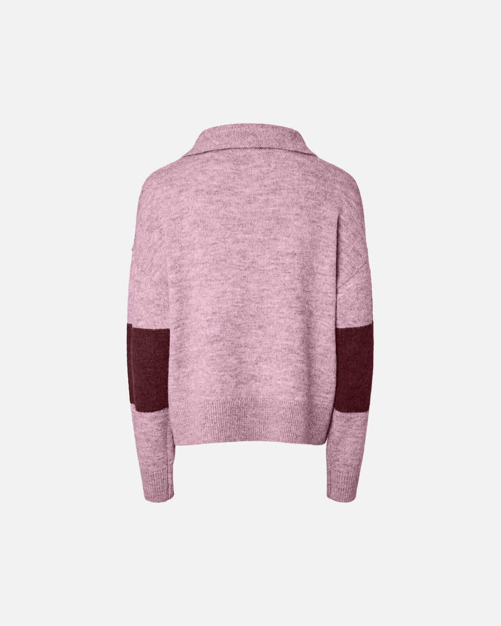 PIECES Strikkegenser Allie LS Half Zip - Roseate Spoonbill/ Tawny Port
