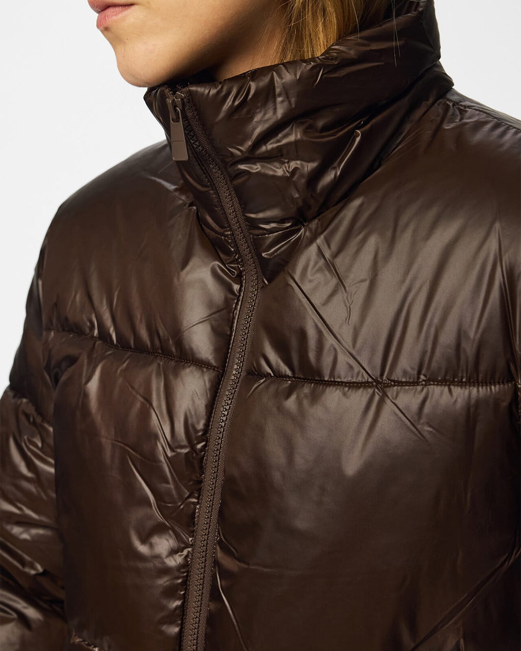 PIECES Boblejakke Camilia Short Puffer Jacket - Hot Fudge