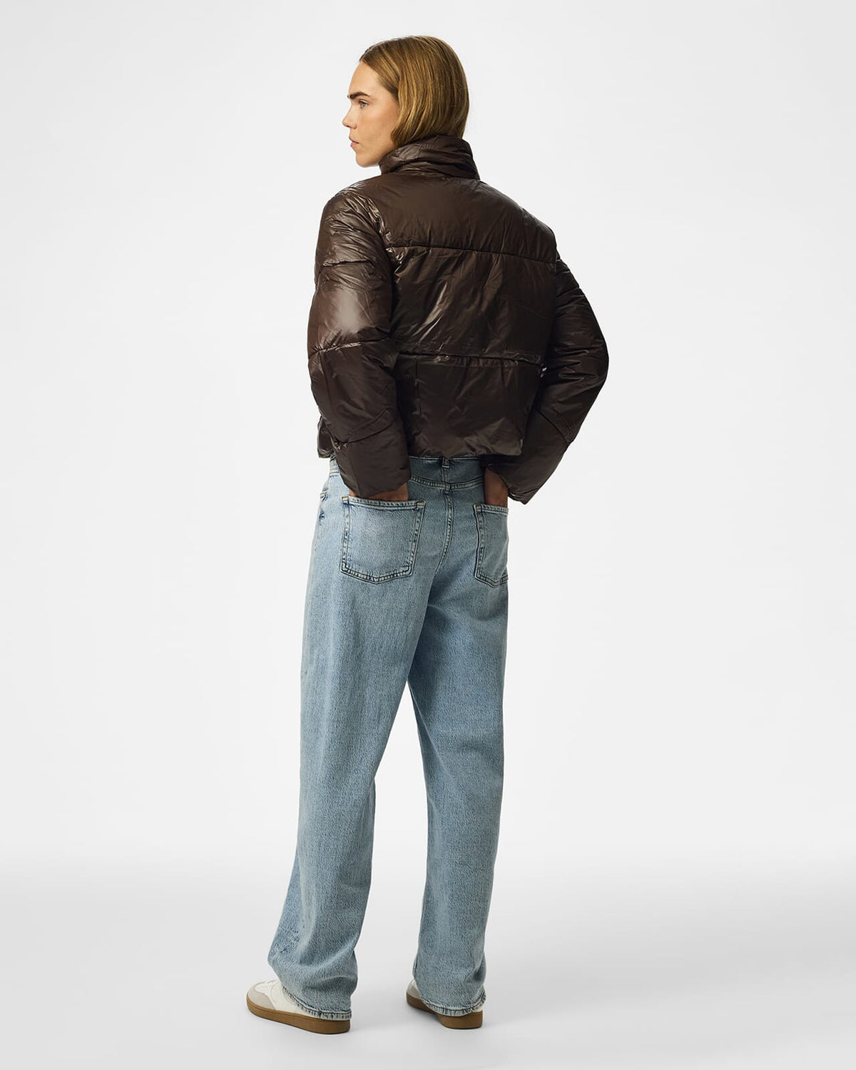 PIECES Boblejakke Camilia Short Puffer Jacket - Hot Fudge