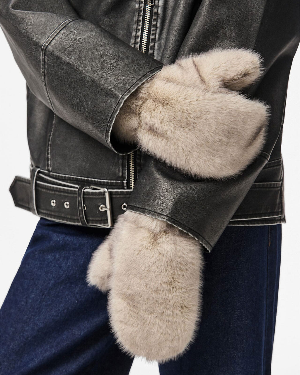 PIECES Votter Jutlandia Mittens - Greige