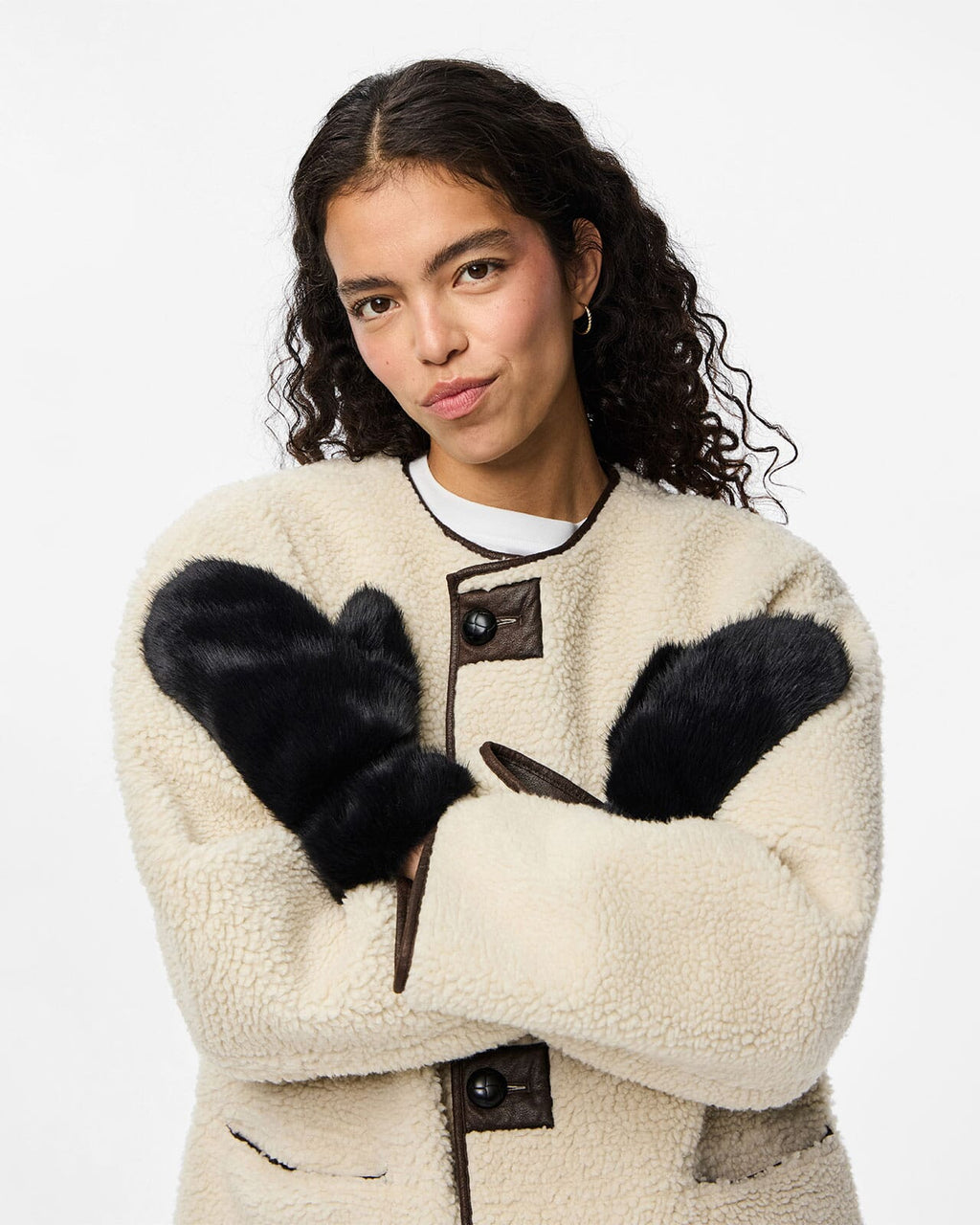 PIECES Votter Jutlandia Mittens - Black