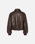 PIECES Jakke Lara Padded Coated Bomber - Hot Fudge