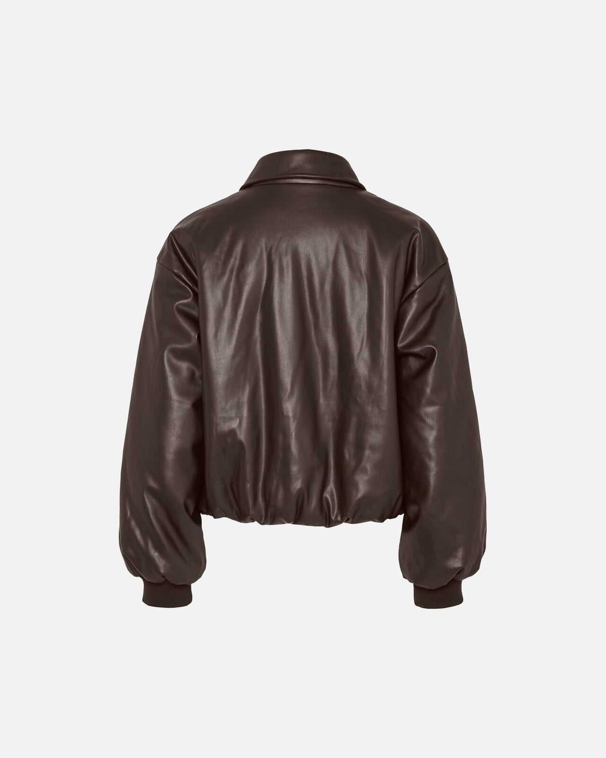 PIECES Jakke Lara Padded Coated Bomber - Hot Fudge